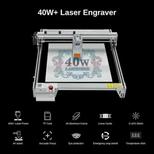 Test LASER TREE K1 Pro 40W : un graveur laser costaud pour bois/métal, mais qui demande un peu de bagage technique