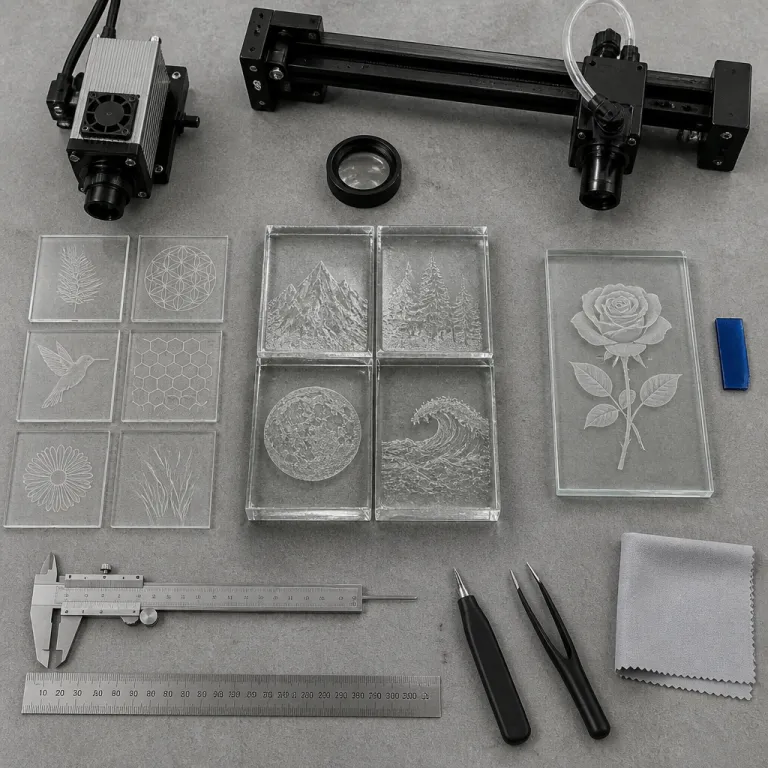 Graver le verre au laser : trois techniques testées sur diode et CO2 (et celle qui marche vraiment)